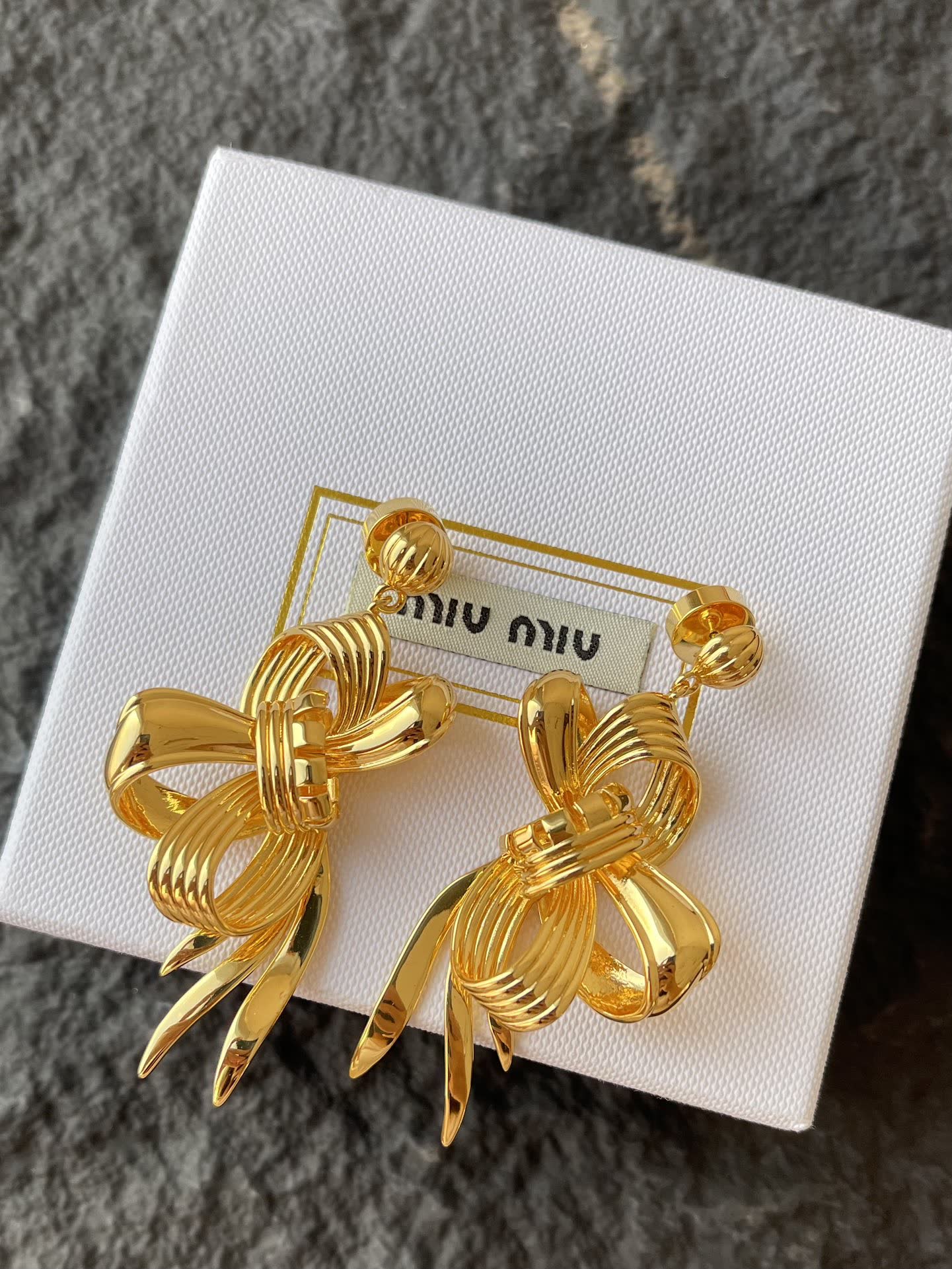 Chanel Gold Bow Earrings